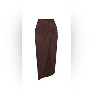 SKIMS SIGNATURE SWIM SARONG SHIRT / COCOA / SIZE 3X / SW-SKT-0016